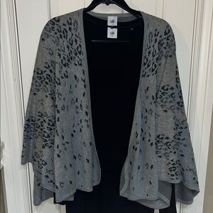 CAbi Animal Print Women's Sweater Wrap with T-shirt